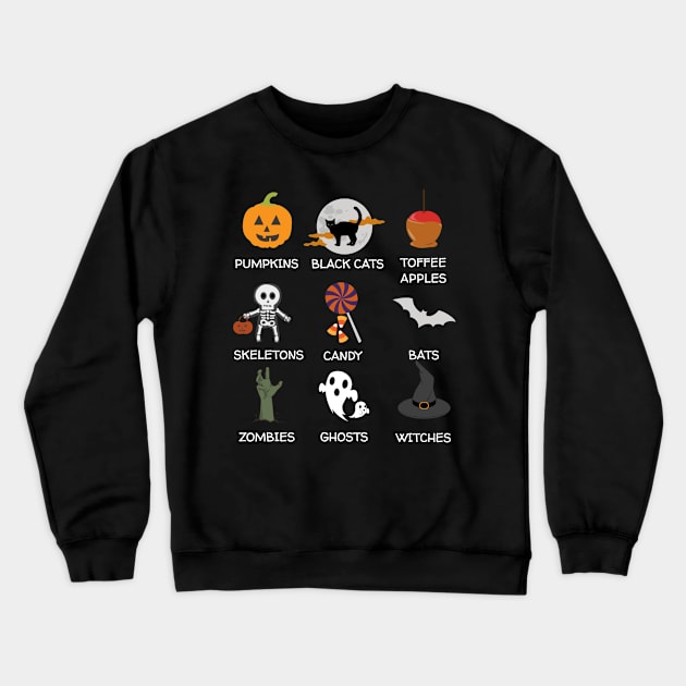 Things I Love About Halloween Crewneck Sweatshirt by PowderShot